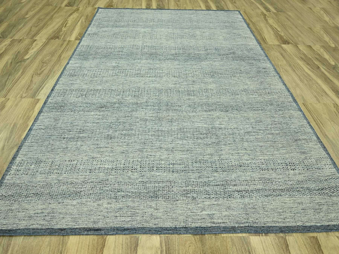 9'0" x 11'8" New Hand Knotted Blue Wool Rectangle Oriental Rug - MOA10276698