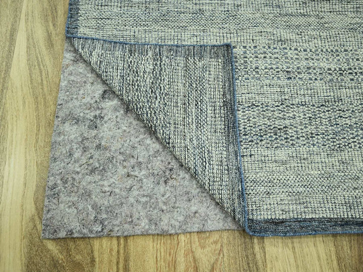 9'0" x 11'8" New Hand Knotted Blue Wool Rectangle Oriental Rug - MOA10276698