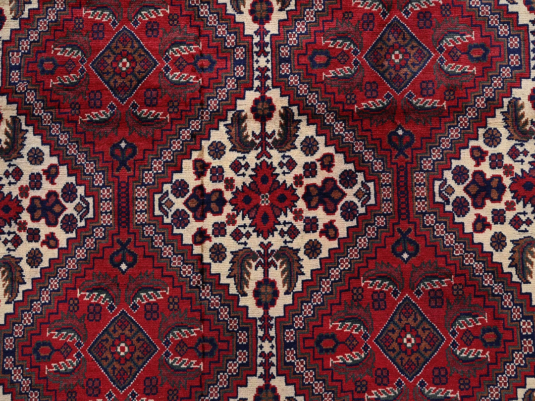 9'10" x 13'0" New Hand Knotted Red Wool Rectangle Oriental Rug - MOA102766