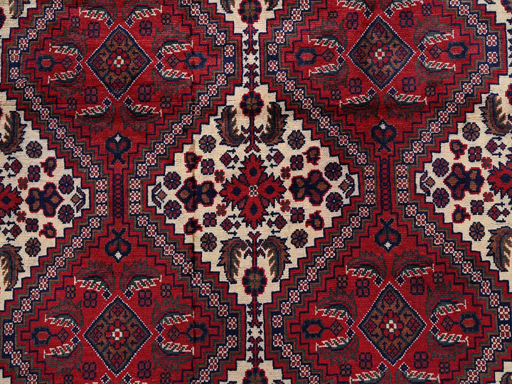 9'10" x 13'0" New Hand Knotted Red Wool Rectangle Oriental Rug - MOA102766