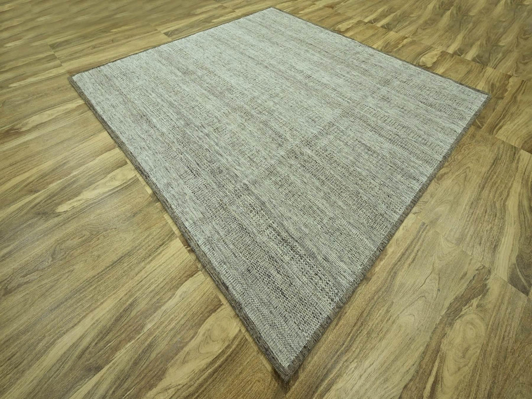 9'8" x 10'3" New Hand Knotted Brown Wool Square Oriental Rug - MOA10276701
