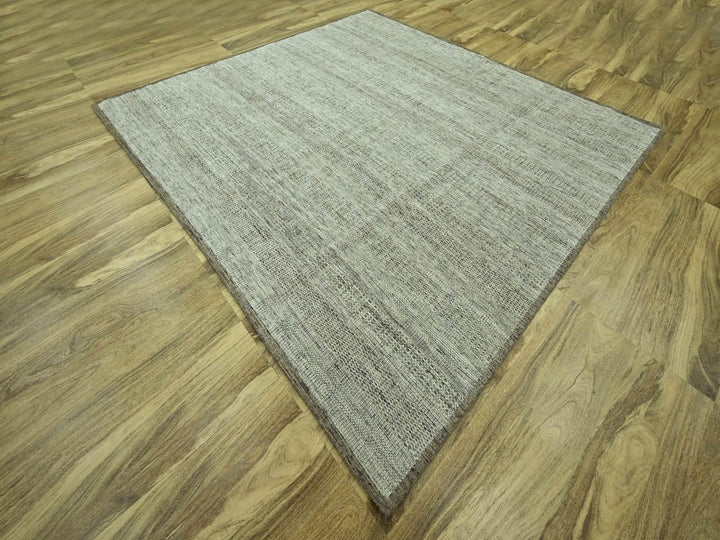 9'8" x 10'3" New Hand Knotted Brown Wool Square Oriental Rug - MOA10276701