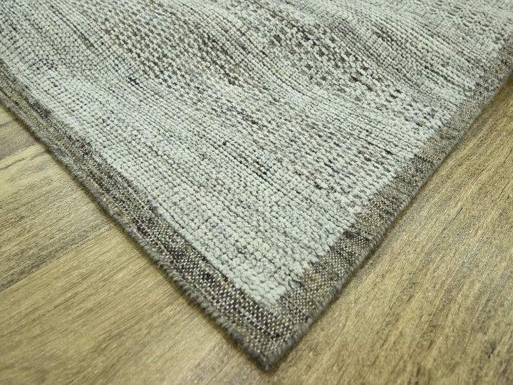 9'8" x 10'3" New Hand Knotted Brown Wool Square Oriental Rug - MOA10276701