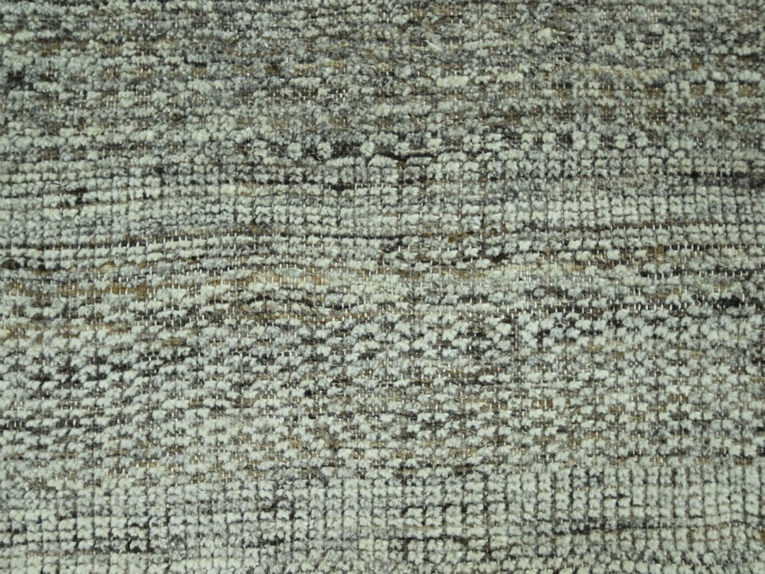 9'8" x 10'3" New Hand Knotted Brown Wool Square Oriental Rug - MOA10276701