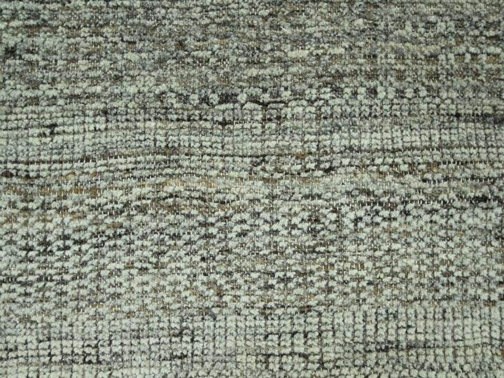 9'8" x 10'3" New Hand Knotted Brown Wool Square Oriental Rug - MOA10276701