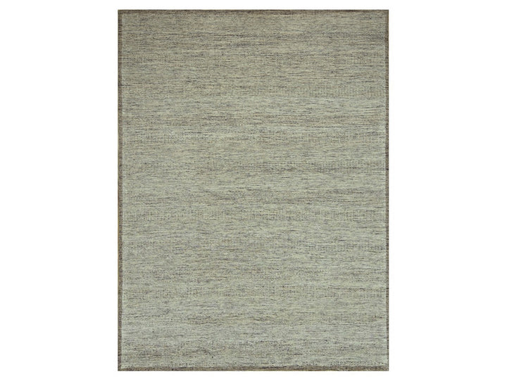9'2" x 11'11" New Hand Knotted Brown Wool Rectangle Oriental Rug - MOA10276702