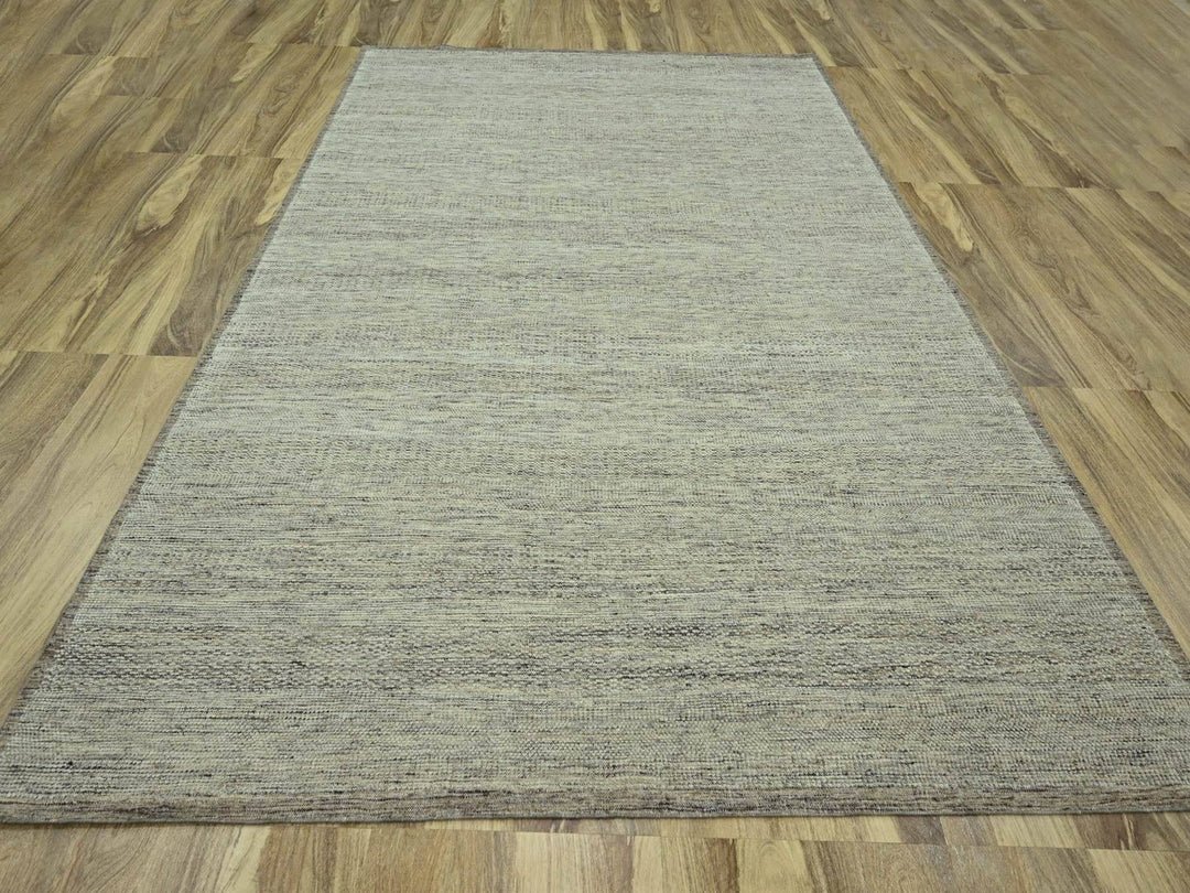 9'2" x 11'11" New Hand Knotted Brown Wool Rectangle Oriental Rug - MOA10276702