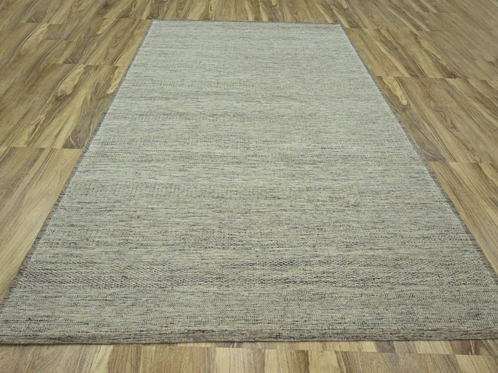 9'2" x 11'11" New Hand Knotted Brown Wool Rectangle Oriental Rug - MOA10276702