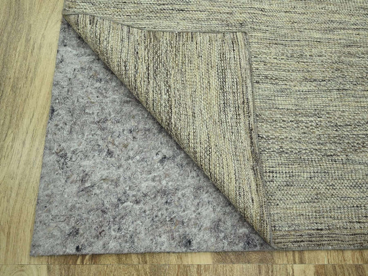 9'2" x 11'11" New Hand Knotted Brown Wool Rectangle Oriental Rug - MOA10276702