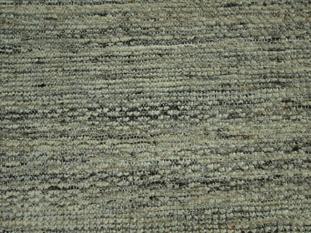 9'2" x 11'11" New Hand Knotted Brown Wool Rectangle Oriental Rug - MOA10276702