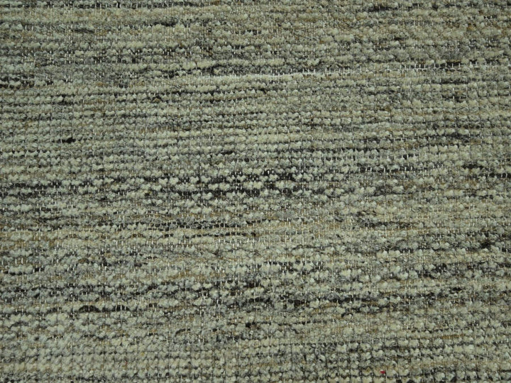 9'2" x 11'11" New Hand Knotted Brown Wool Rectangle Oriental Rug - MOA10276702