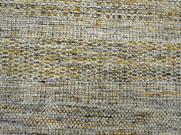 9'11" x 10'0" New Hand Knotted Yellow Wool Square Oriental Rug - MOA10276703