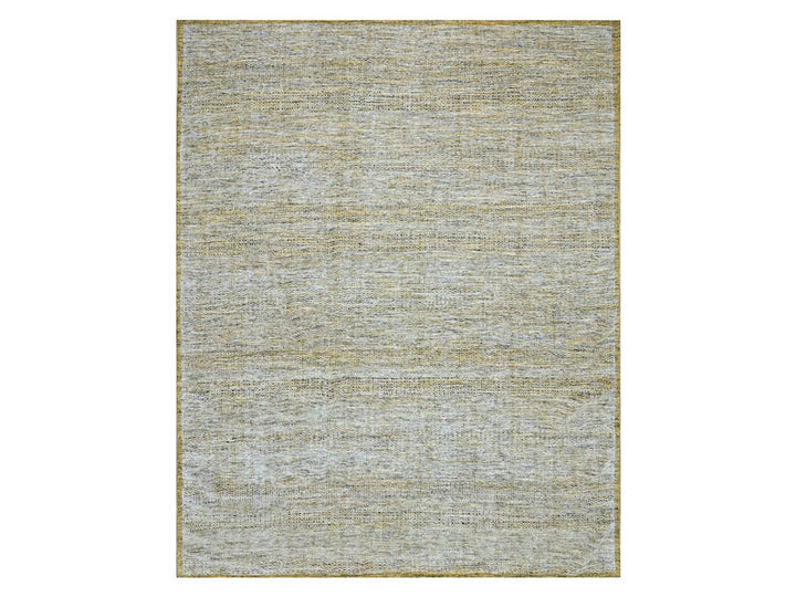 11'11" x 14'10" New Hand Knotted Yellow Wool Rectangle Oriental Rug - MOA10276704