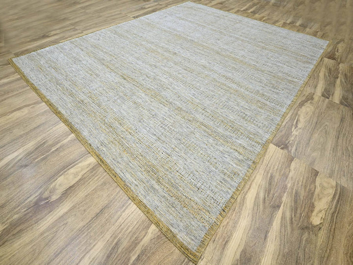 11'11" x 14'10" New Hand Knotted Yellow Wool Rectangle Oriental Rug - MOA10276704