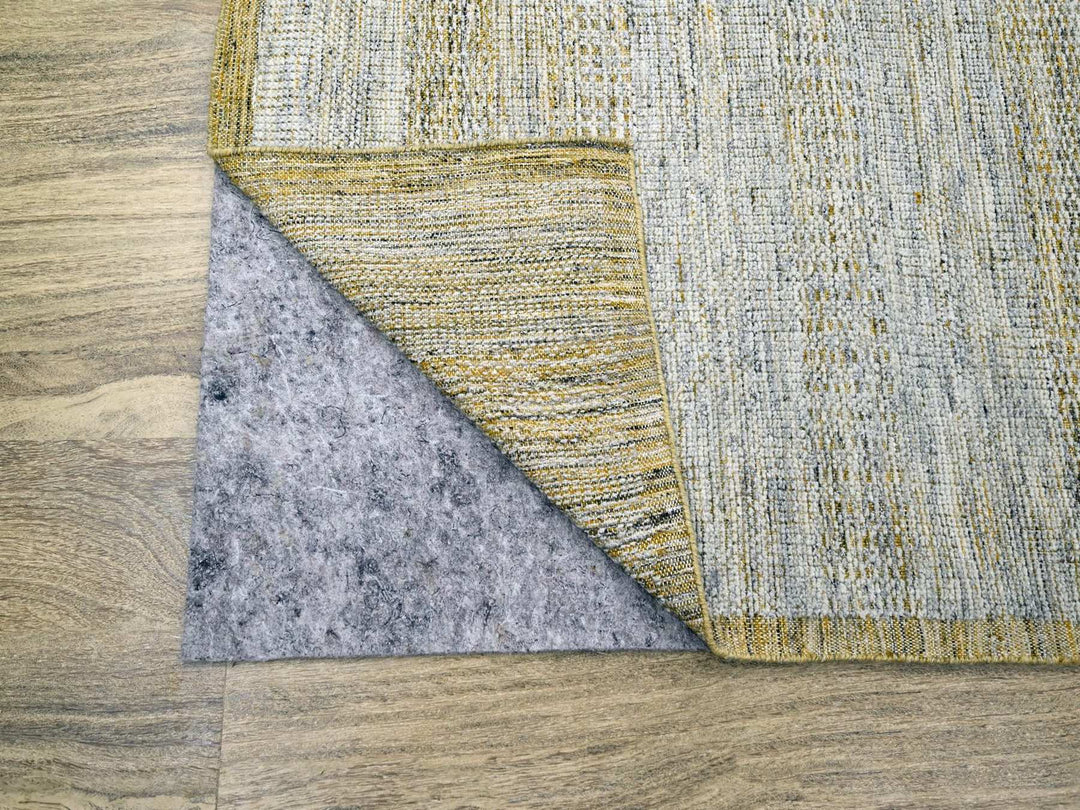 11'11" x 14'10" New Hand Knotted Yellow Wool Rectangle Oriental Rug - MOA10276704