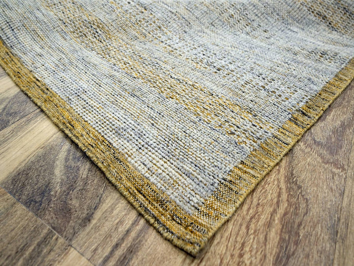 11'11" x 14'10" New Hand Knotted Yellow Wool Rectangle Oriental Rug - MOA10276704