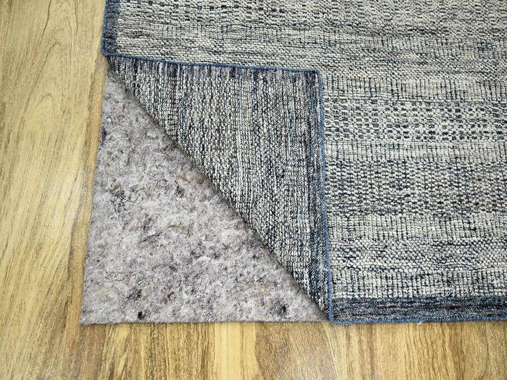 9'0" x 11'11" New Hand Knotted Blue Wool Rectangle Oriental Rug - MOA10276706