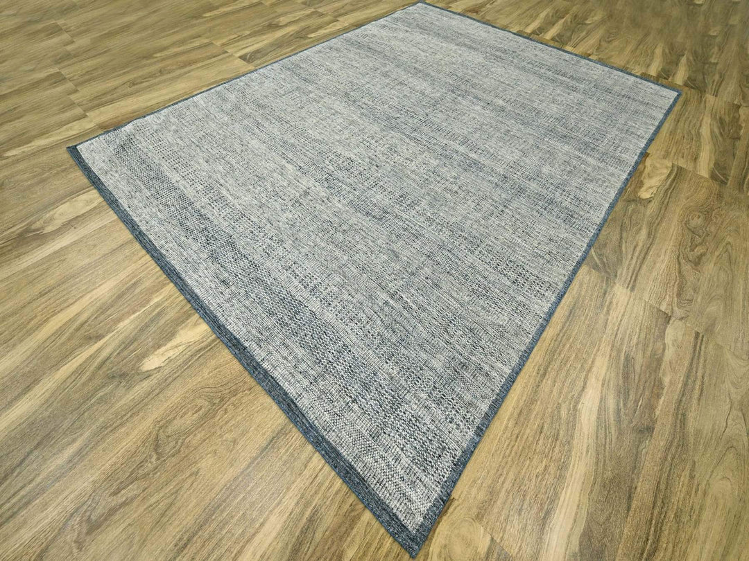 8'10" x 12'1" New Hand Knotted Blue Wool Rectangle Oriental Rug - MOA10276707
