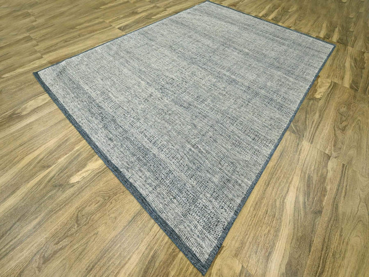 8'10" x 12'1" New Hand Knotted Blue Wool Rectangle Oriental Rug - MOA10276707
