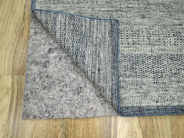 8'10" x 12'1" New Hand Knotted Blue Wool Rectangle Oriental Rug - MOA10276707