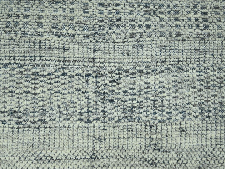 8'10" x 12'1" New Hand Knotted Blue Wool Rectangle Oriental Rug - MOA10276707