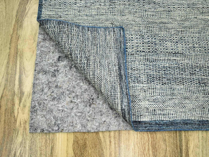 7'10" x 9'11" New Hand Knotted Blue Wool Rectangle Oriental Rug - MOA10276708