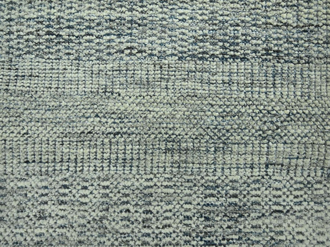7'10" x 9'11" New Hand Knotted Blue Wool Rectangle Oriental Rug - MOA10276708