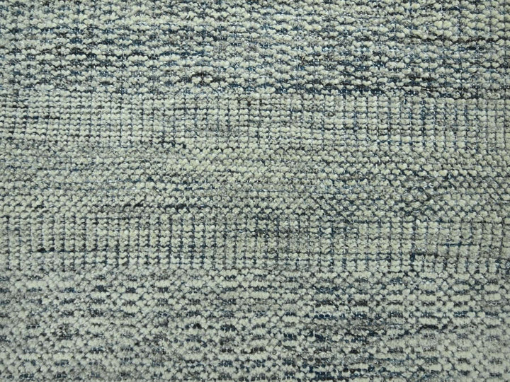 7'10" x 9'11" New Hand Knotted Blue Wool Rectangle Oriental Rug - MOA10276708