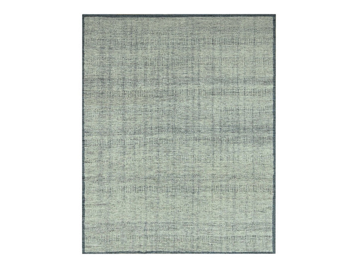 8'2" x 10'0" New Hand Knotted Blue Wool Rectangle Oriental Rug - MOA10276710