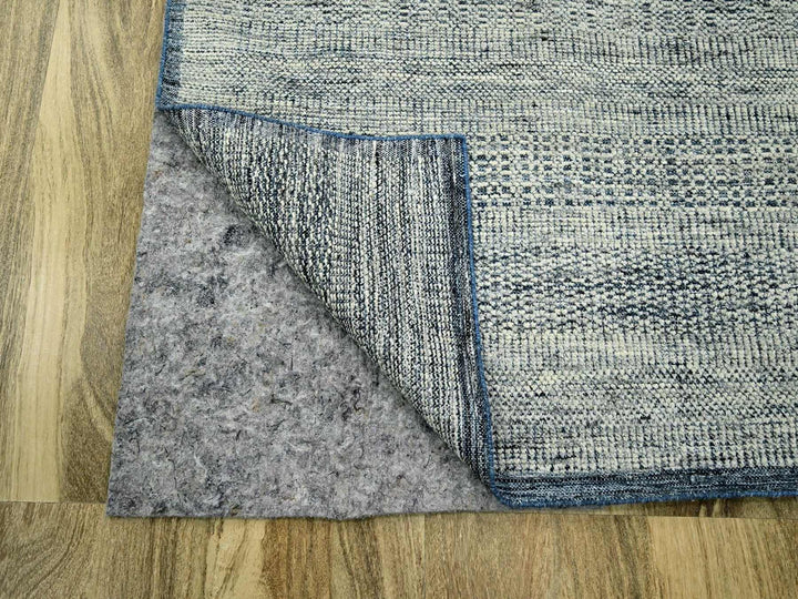 8'2" x 10'0" New Hand Knotted Blue Wool Rectangle Oriental Rug - MOA10276710