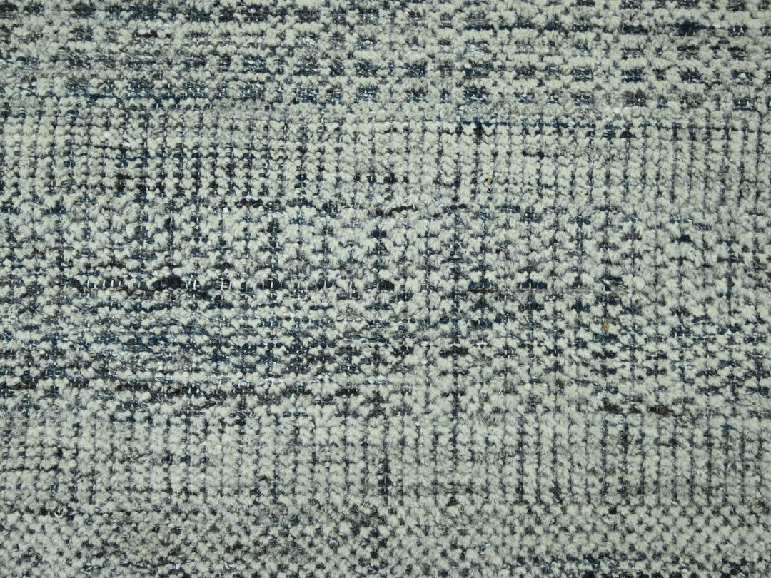 8'2" x 10'0" New Hand Knotted Blue Wool Rectangle Oriental Rug - MOA10276710