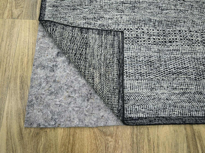 8'3" x 9'11" New Hand Knotted Black Wool Rectangle Oriental Rug - MOA10276711