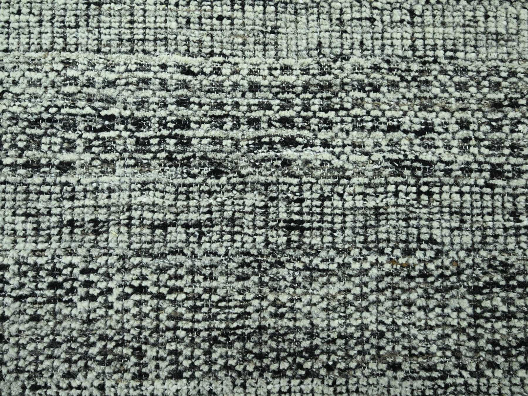 8'3" x 9'11" New Hand Knotted Black Wool Rectangle Oriental Rug - MOA10276711