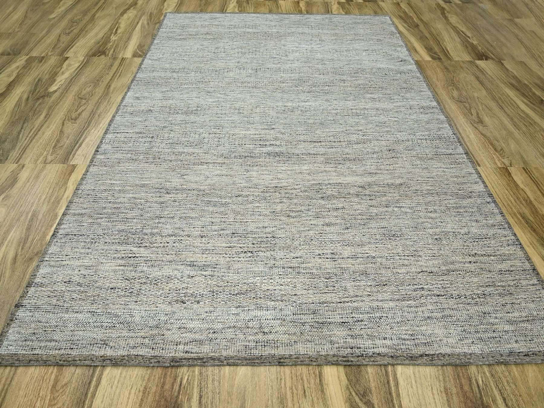 8'3" x 10'1" New Hand Knotted Brown Wool Rectangle Oriental Rug - MOA10276712