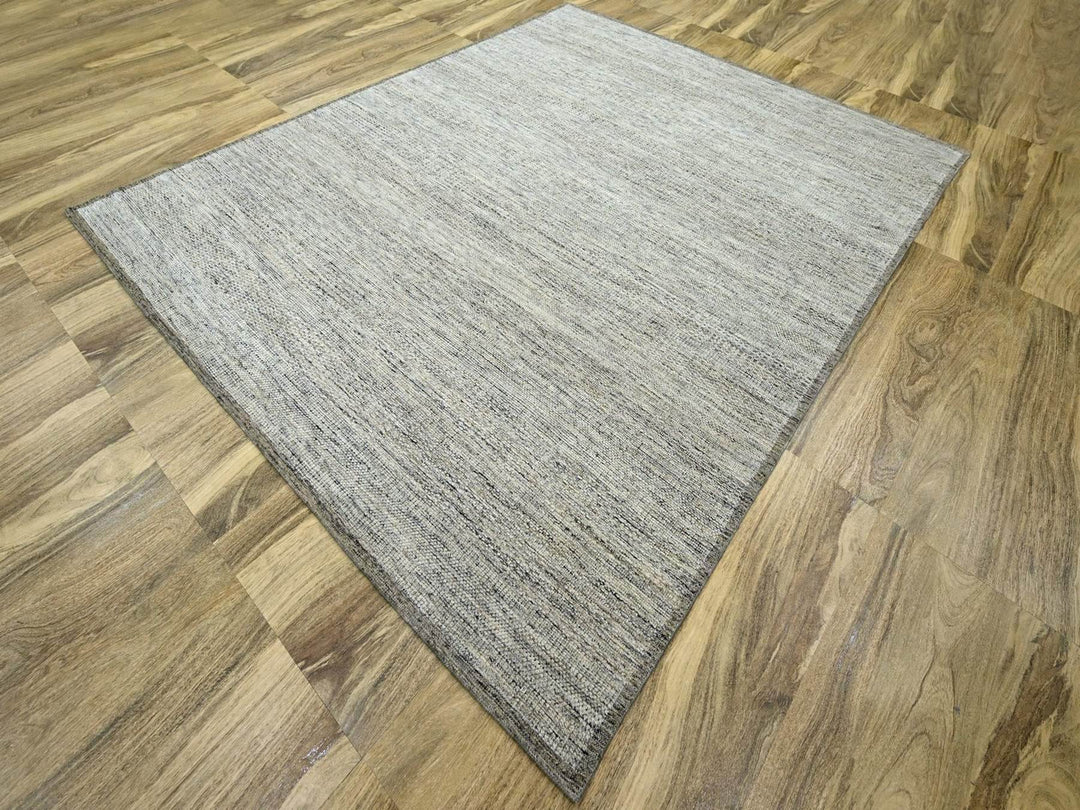 8'3" x 10'1" New Hand Knotted Brown Wool Rectangle Oriental Rug - MOA10276712