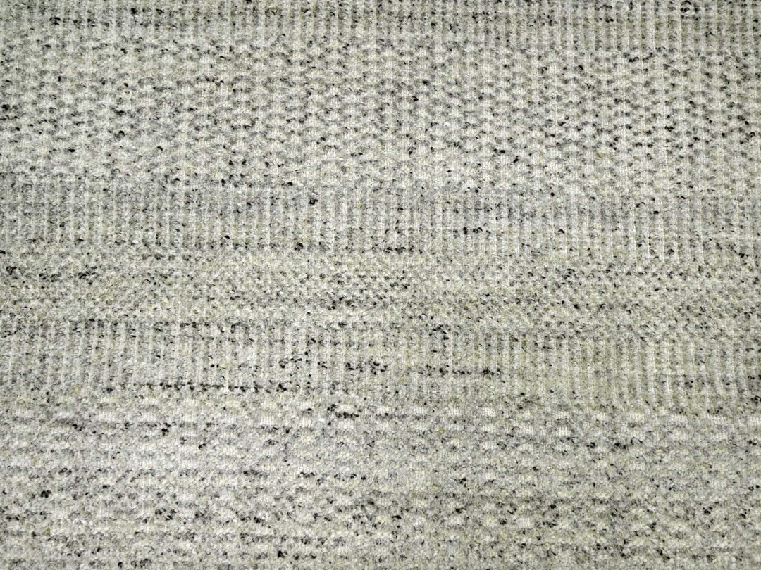 8'1" x 10'2" New Hand Knotted Grey Wool Rectangle Oriental Rug - MOA10276715