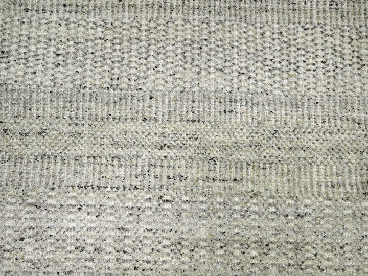 8'1" x 10'2" New Hand Knotted Grey Wool Rectangle Oriental Rug - MOA10276715
