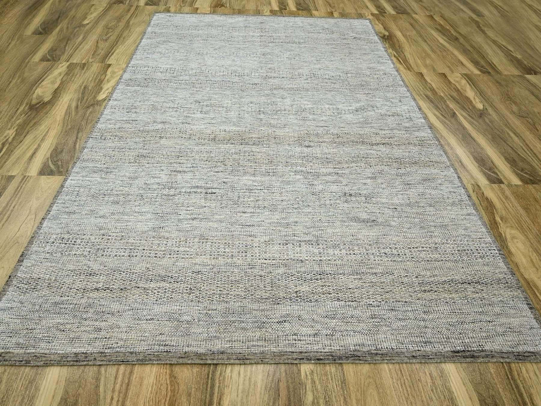 8'0" x 10'3" New Hand Knotted Brown Wool Rectangle Oriental Rug - MOA10276718