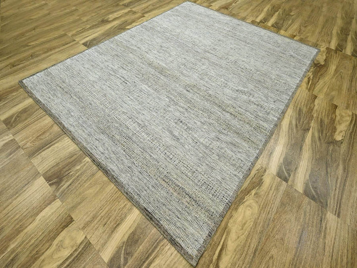 8'0" x 10'3" New Hand Knotted Brown Wool Rectangle Oriental Rug - MOA10276718
