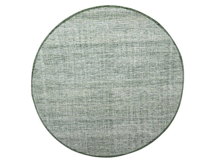 9'10" x 9'11" New Hand Knotted Green Wool Round Oriental Rug - MOA10276719