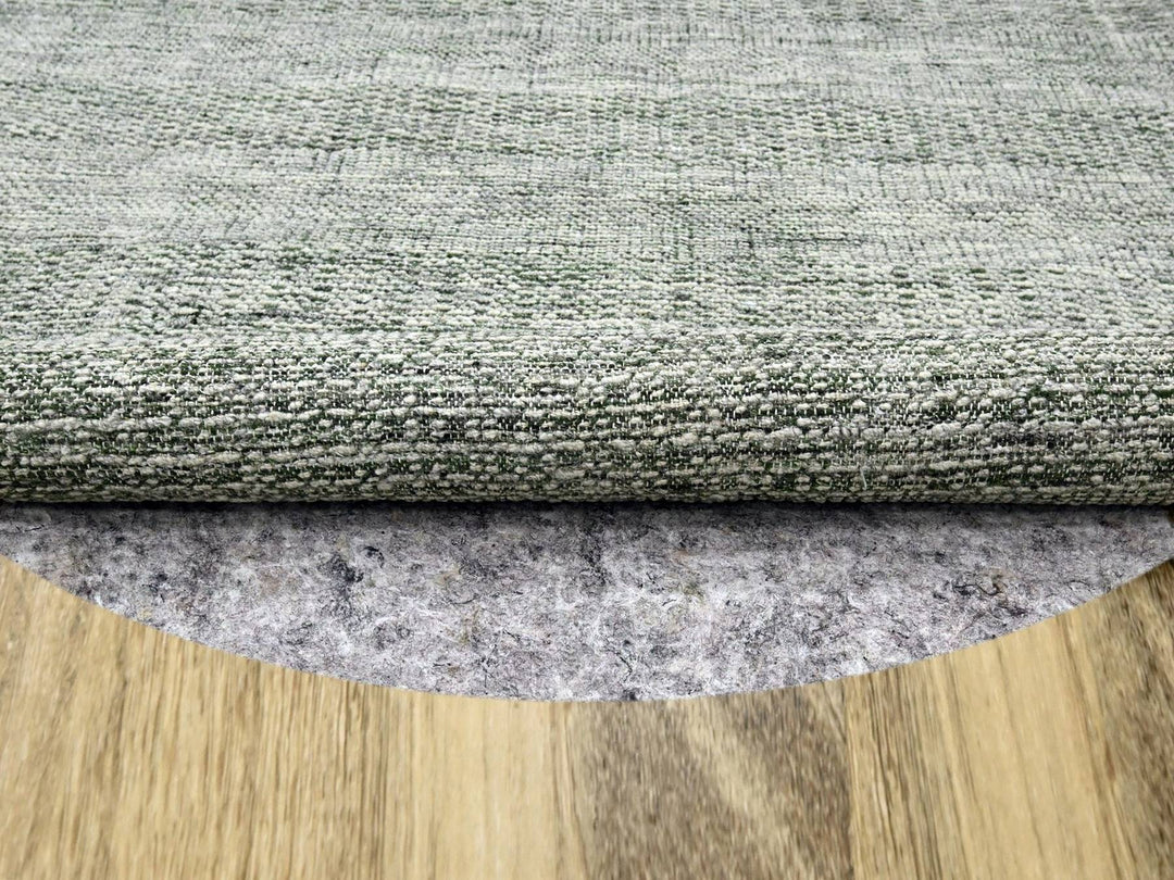 9'10" x 9'11" New Hand Knotted Green Wool Round Oriental Rug - MOA10276719