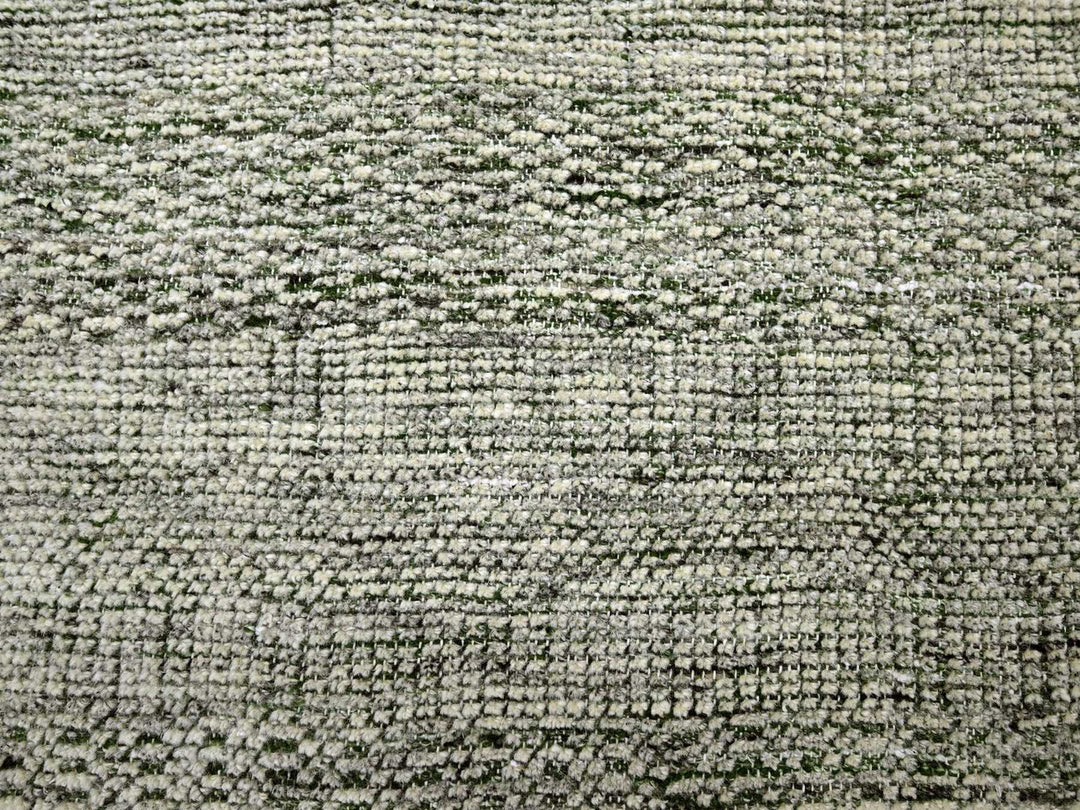 9'10" x 9'11" New Hand Knotted Green Wool Round Oriental Rug - MOA10276719