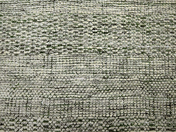 9'10" x 9'11" New Hand Knotted Green Wool Round Oriental Rug - MOA10276719