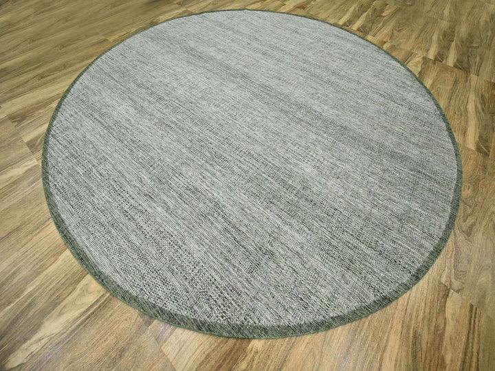 11'10" x 11'11" New Hand Knotted Green Wool Round Oriental Rug - MOA10276720