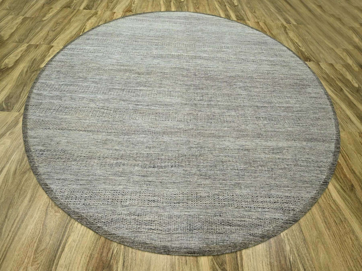 12'0" x 12'1" New Hand Knotted Brown Wool Round Oriental Rug - MOA10276721
