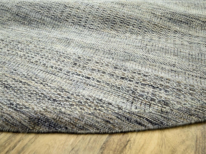 12'0" x 12'1" New Hand Knotted Brown Wool Round Oriental Rug - MOA10276721