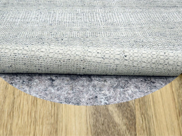 10'0" x 10'1" New Hand Knotted Grey Wool Round Oriental Rug - MOA10276723