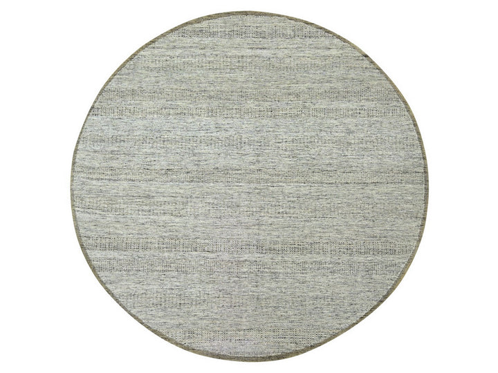 10'0" x 10'1" New Hand Knotted Brown Wool Round Oriental Rug - MOA10276724