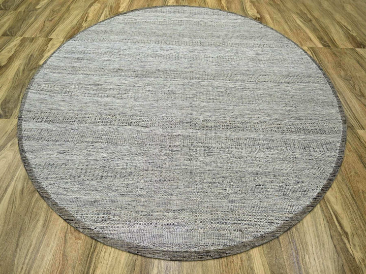 10'0" x 10'1" New Hand Knotted Brown Wool Round Oriental Rug - MOA10276724