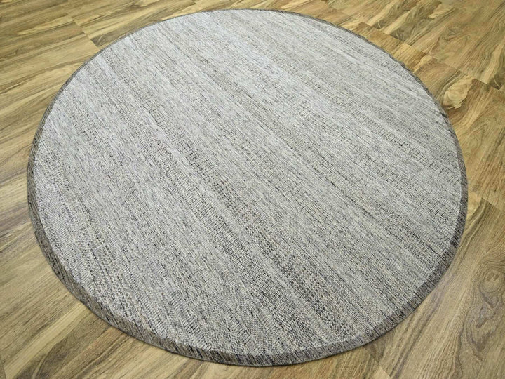 10'0" x 10'1" New Hand Knotted Brown Wool Round Oriental Rug - MOA10276724